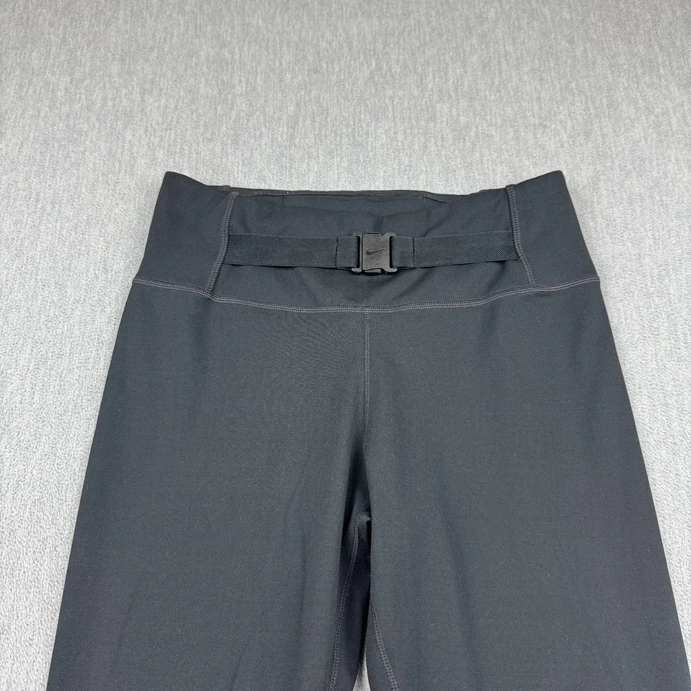 Nike Leggings Women Small Black Dri-FIT One Luxe Buckle Mid-Rise Skinny Gym Yoga
